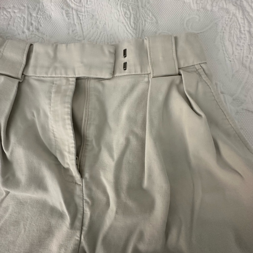 Banana Republic Cream Chinos High-Waisted Tailored